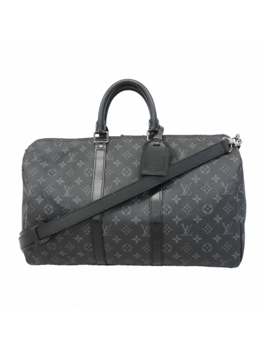 Louis Vuitton Boston Bag Monogram Eclipse Keepall Bandouliere 45 Black